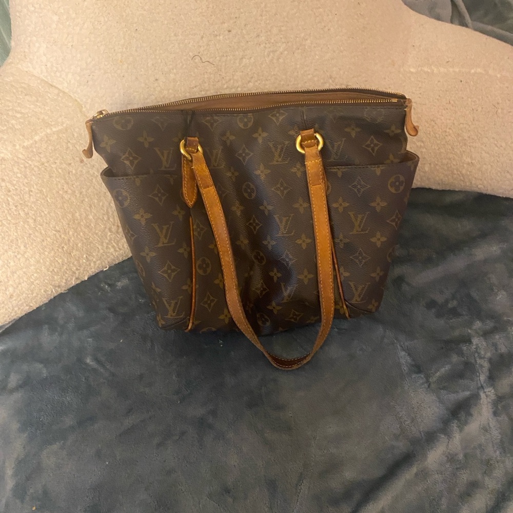 Chic Brown Monogram Tote Bag - image 3